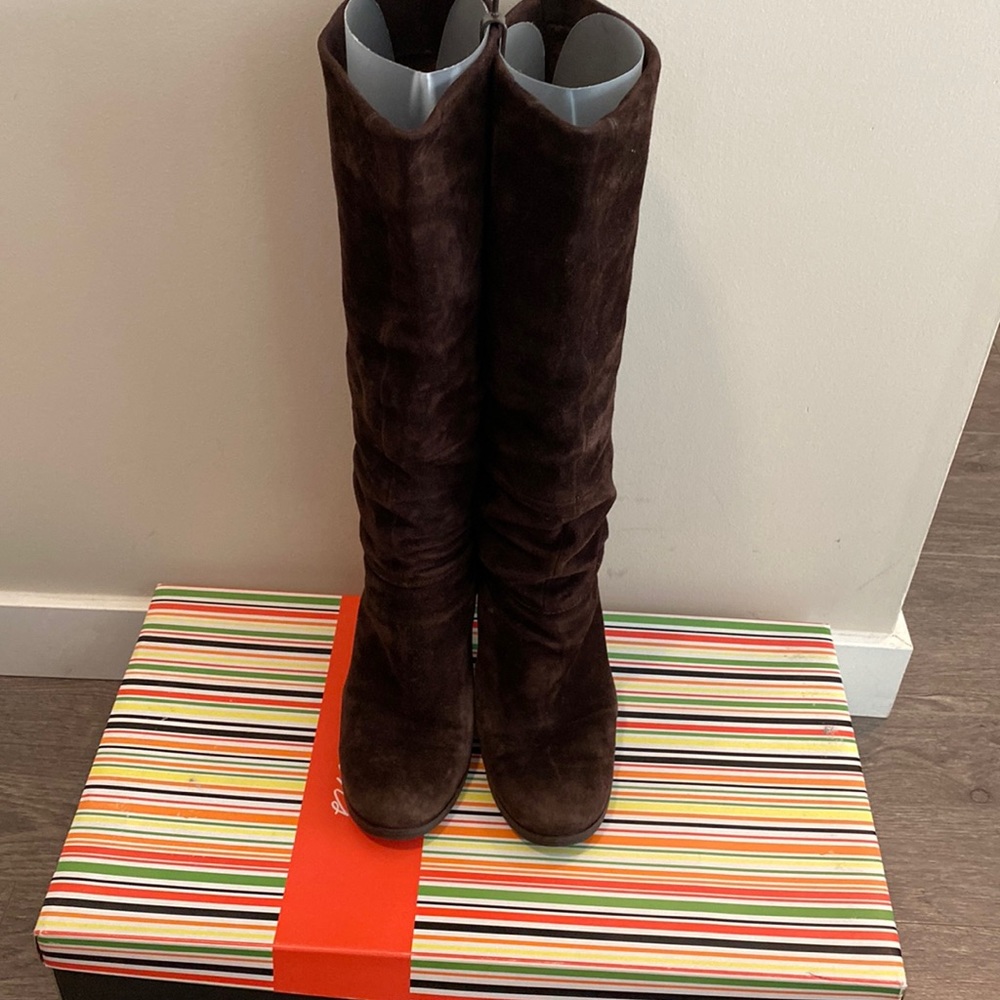 Chocolate Brown Suede Boots